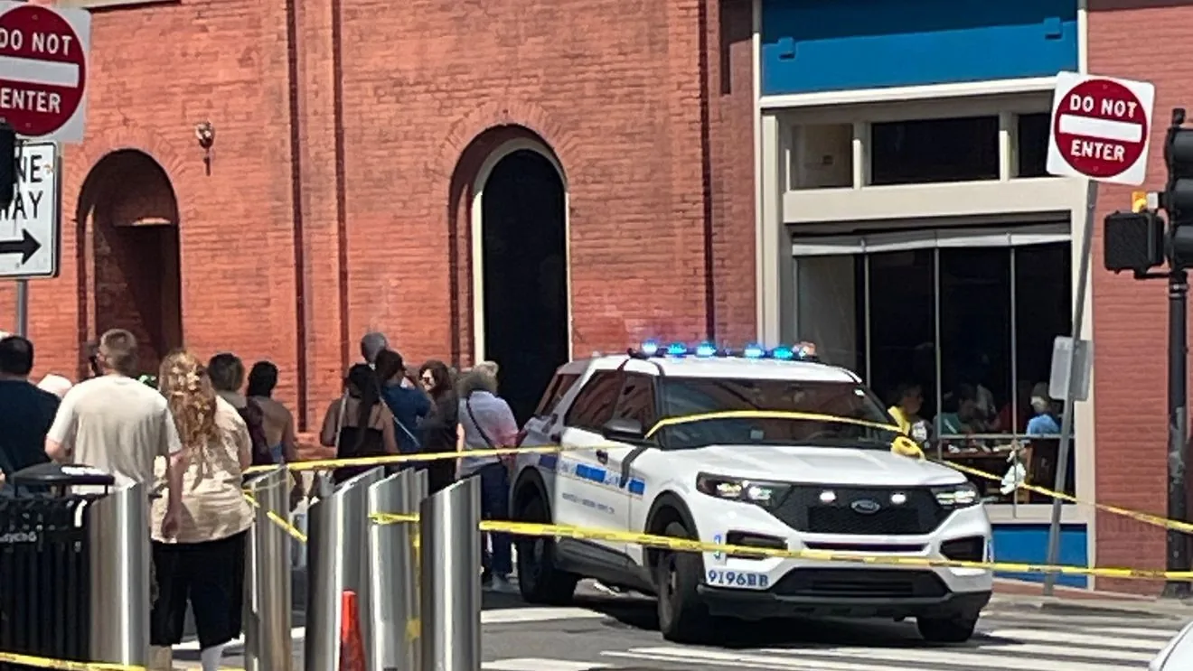 Police investigate a pedestrian crash on Broadway in downtown Nashville